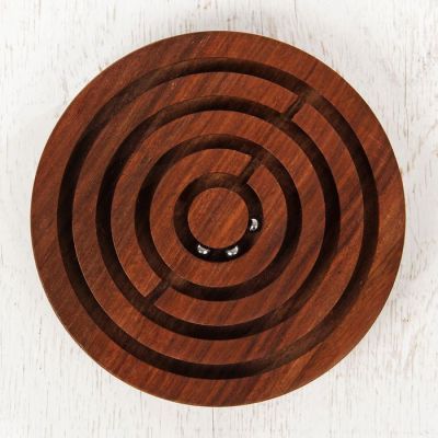 Головоломка "Лабиринт" дерево 17,5х17,5х2,5 см