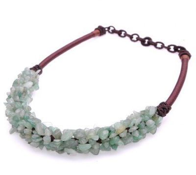 Колье Нефрит "Аквилегия" арт.П3118