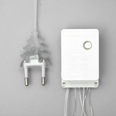 Гирлянда «Нить» 10 м, IP20, прозрачная нить, 100 LED, свечение тёплое белое, 8 режимов, 220 В