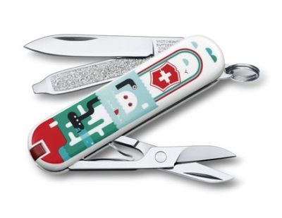 0.6223.L1502 Нож-брелок CLASSIC "SEA WORLD" 7 функций, 58 мм.