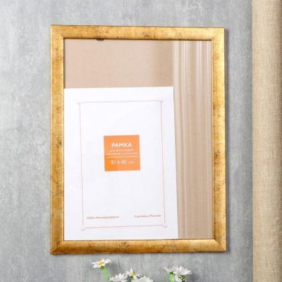 Фоторамка пластик 30х40 см 1066 бронза