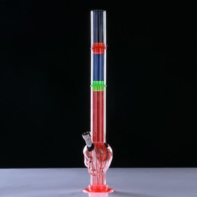 Бонг "Полоски", 2 съемных уровня с трубкой, микс, 35х6.5х6.5 см