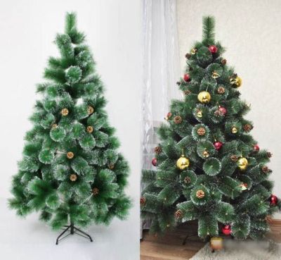 Искусственная елка с шишечками и инеем на ветвях (h = 240 см)