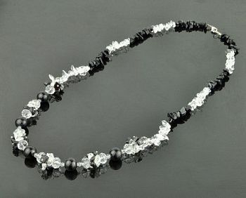 Бусы Агат, хрусталь "Романтика" арт.П2802