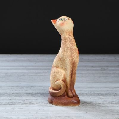 Копилка "Кися", под шамот, коричневая, 24 см