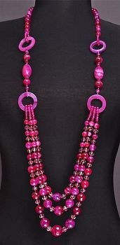 Бусы Агат, хрусталь "Королева Красоты" арт.П1459