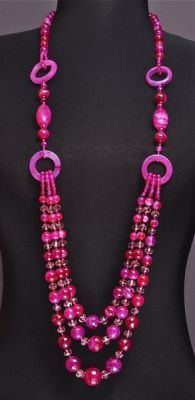 Бусы Агат, хрусталь "Королева Красоты" арт.П1459