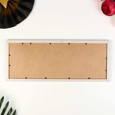 Фоторамка пластик на 4 фото 9х13 см "Пайетки синие" 20х50 см