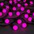 Гирлянда «Нить» 20 м с насадками «Шарики 1.5 см», IP44, тёмная нить, 200 LED, свечение розовое, 8 режимов, 220 В