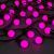 Гирлянда «Нить» 20 м с насадками «Шарики 1.5 см», IP44, тёмная нить, 200 LED, свечение розовое, 8 режимов, 220 В