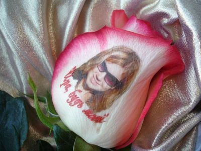 Надписи и фото на живых цветах!!!