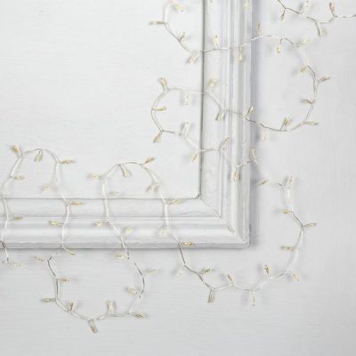 Гирлянда «Мишура» 2 м роса, IP20, серебристая нить, 100 LED, свечение мульти, USB