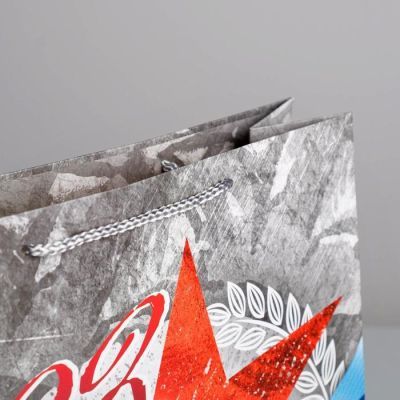 Пакет ламинированный вертикальный «С Праздником 23 февраля!», L 40 × 31 × 11,5 см