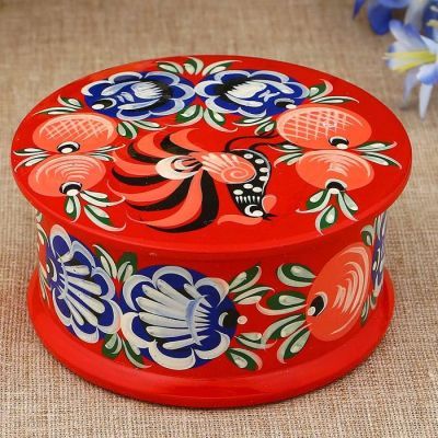 Шкатулка 12,5х5,5 см, городецкая роспись