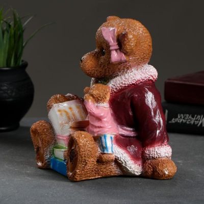 Копилка "Два медведя с книгами" 18х20см