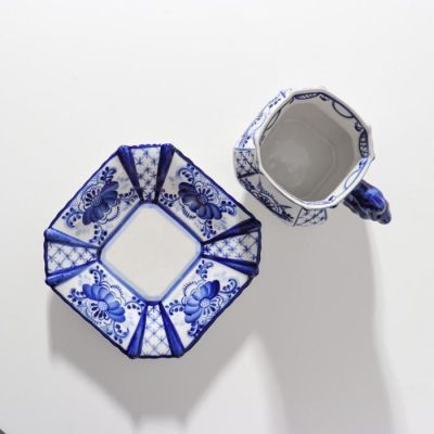 Чайная пара "Ларец", гжель