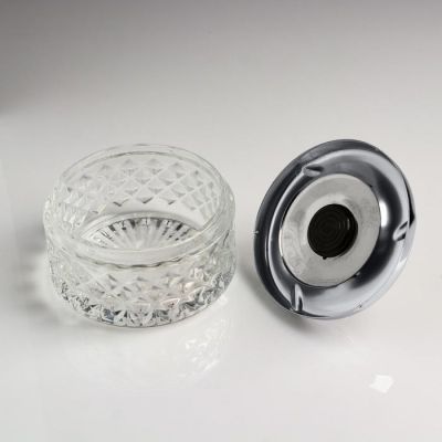 Пепельница бездымная "Айиви", 11.5х11 см, хром