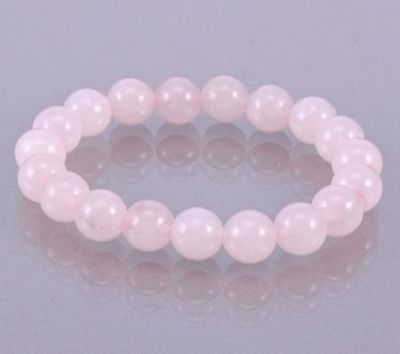 Браслет Розовый кварц "Классика №10" арт.бНКР-1(10)-23-1