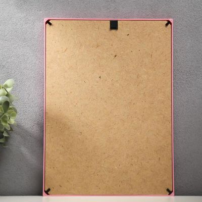 Фоторамка пластик L-5 21х30 см, розовый, с небьющимся стеклом