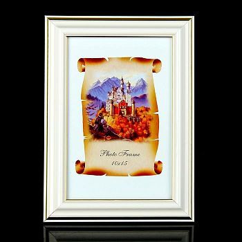 Фоторамка 10х15 см "Белая с золотом"