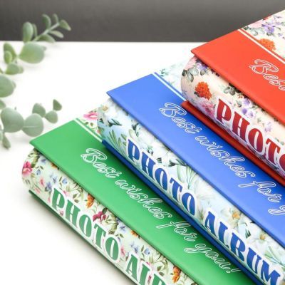 Фотоальбом на 200 фото: 180ф-10х15см, 20ф-15х20см "Пионы" в коробке МИКС 23,2х21х5,5 см