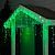 Гирлянда «Бахрома» 3 × 0.6 м, IP44, УМС, белая нить, 160 LED, свечение зелёное, 220 В