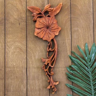 Панно декоративное "Плумерия" 39х15х2 см