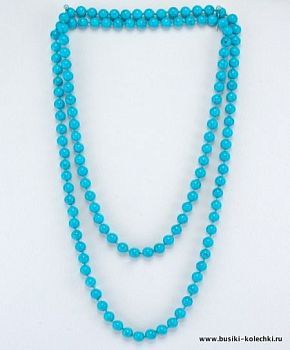 Бусы Бирюза прес. "Классика №8" арт.ПБР-1(8)-120-1