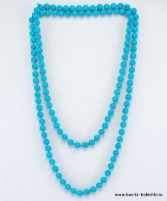 Бусы Бирюза прес. "Классика №8" арт.ПБР-1(8)-120-1