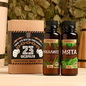 Ароматическое масло 100 мл "С 23 Февраля!", эвкалипт, мята