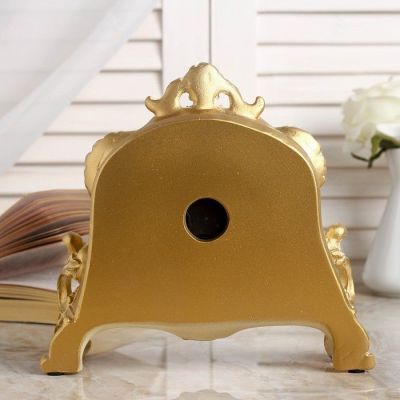 Часы настольные "Каминные", цвет  белый с позолотой, 21х19х6.5 см