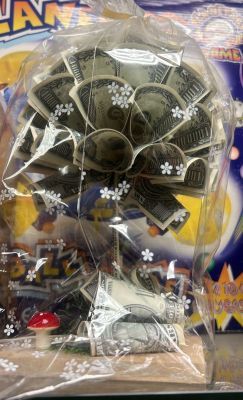 Денежное дерево с купюрами 100$ (высота 30 см)