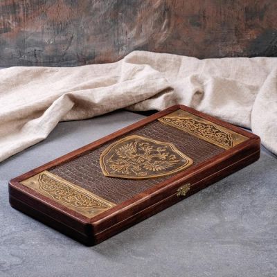 Нарды "Орел двуглавый", средние, ясень, 51 х 25 см