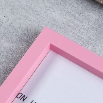 Фоторамка пластик L-3 21х30 см, розовый, с небьющимся стеклом