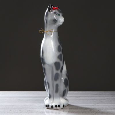 Копилка "Кошка Камила", покрытие лак, серая, 53 см, микс