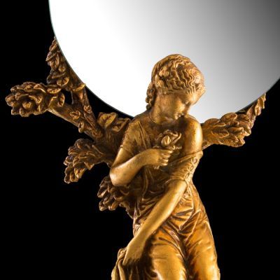 Зеркало настольное "Девушка с цветком"