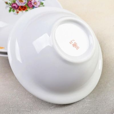 Набор для пельменей «Букет цветов», 7 предметов: ваза для супа 3 л, 6 мисок 600 мл