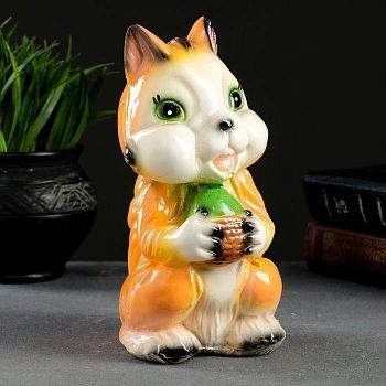 Копилка "Белка с орехом" 20х12см