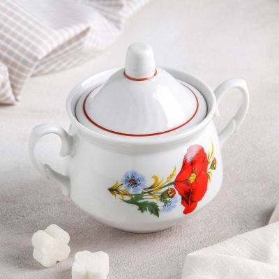 Сахарница «Маки красные», 450 мл