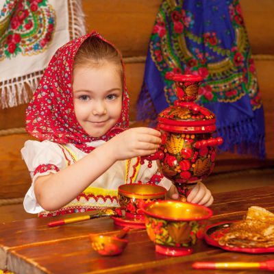 Сувенир «Самовар», хохлома