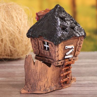 Аромалампа Домик «Баба-Яга», 18 см, ручная работа, микс