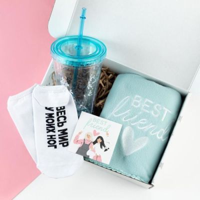 Набор подарочный "Best friends" плед и акс