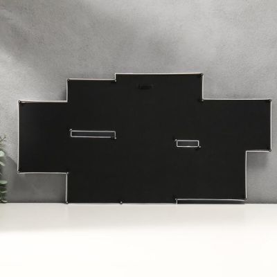 Фоторамка пластик на 7 фото 10х10, 10х15, 15х20 см "Мода" белая 32,5х62,5 см