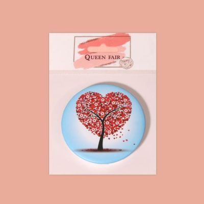 Зеркало складное «Деревья», d 7,5 см, рисунок МИКС