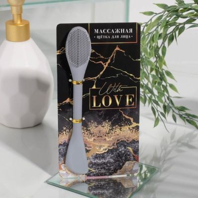 Щётка-массажёр для лица классический With love, 18 х 9,5 см