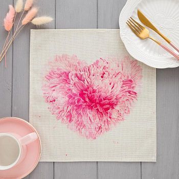 Салфетка на стол «Пион» 30х30 см