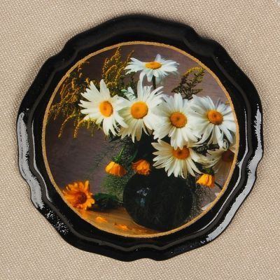 Магнит "Цветы" лаковая миниатюра, МИКС