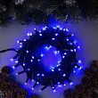 Гирлянда «Нить» 10 м, IP65, УМС, тёмная нить, 100 LED, свечение синее, 220 В