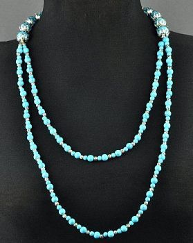 Бусы прес.бирюза "Владычица Морей" арт. ВАН-110