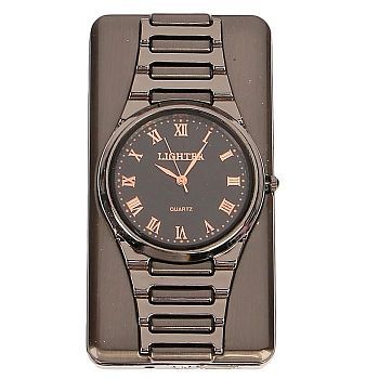 Зажигалка электронная "Наручные часы" в подарочной коробке, USB, спираль, 4х6 см